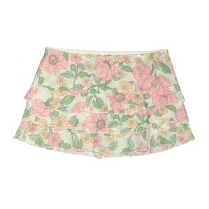 Vintage Y2K Abercrombie 2000s Floral Ruffle Mini Skirt